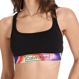 Calvin Klein Rainbow Reimagined Heritage Unlined Black Bralette